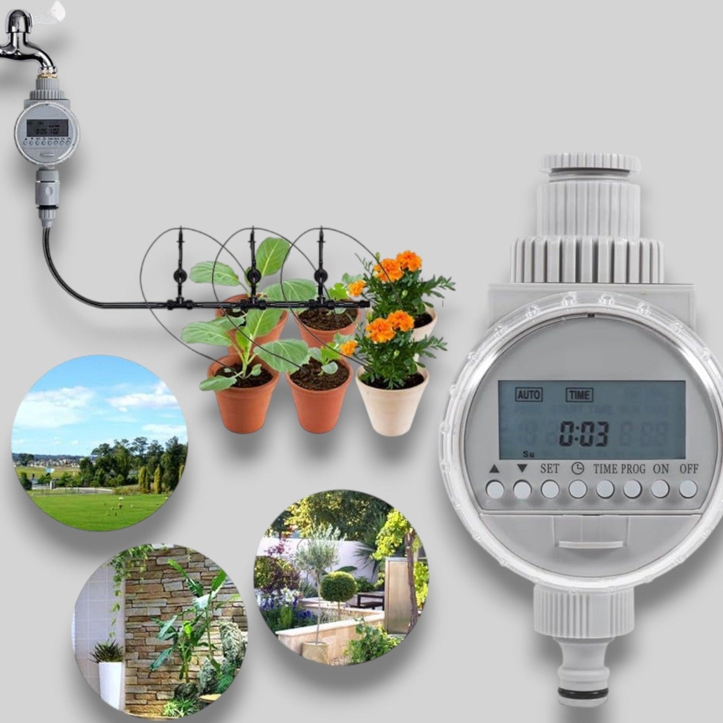 Programmateur Arrosage - AquaSmart™ - Argenté